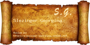 Slezinger Georgina névjegykártya
