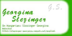 georgina slezinger business card